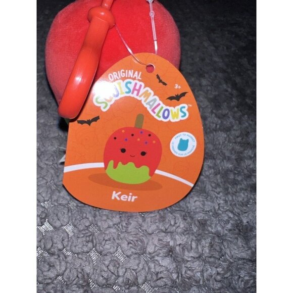 SQUISHMALLOWS 3.5"  Plush Clip KEIR THE CANDY APPLE NWT - Picture 4 of 5